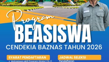 Pendaftaran Beasiswa Cendekia BAZNAS Tahun 2026 Resmi Dibuka